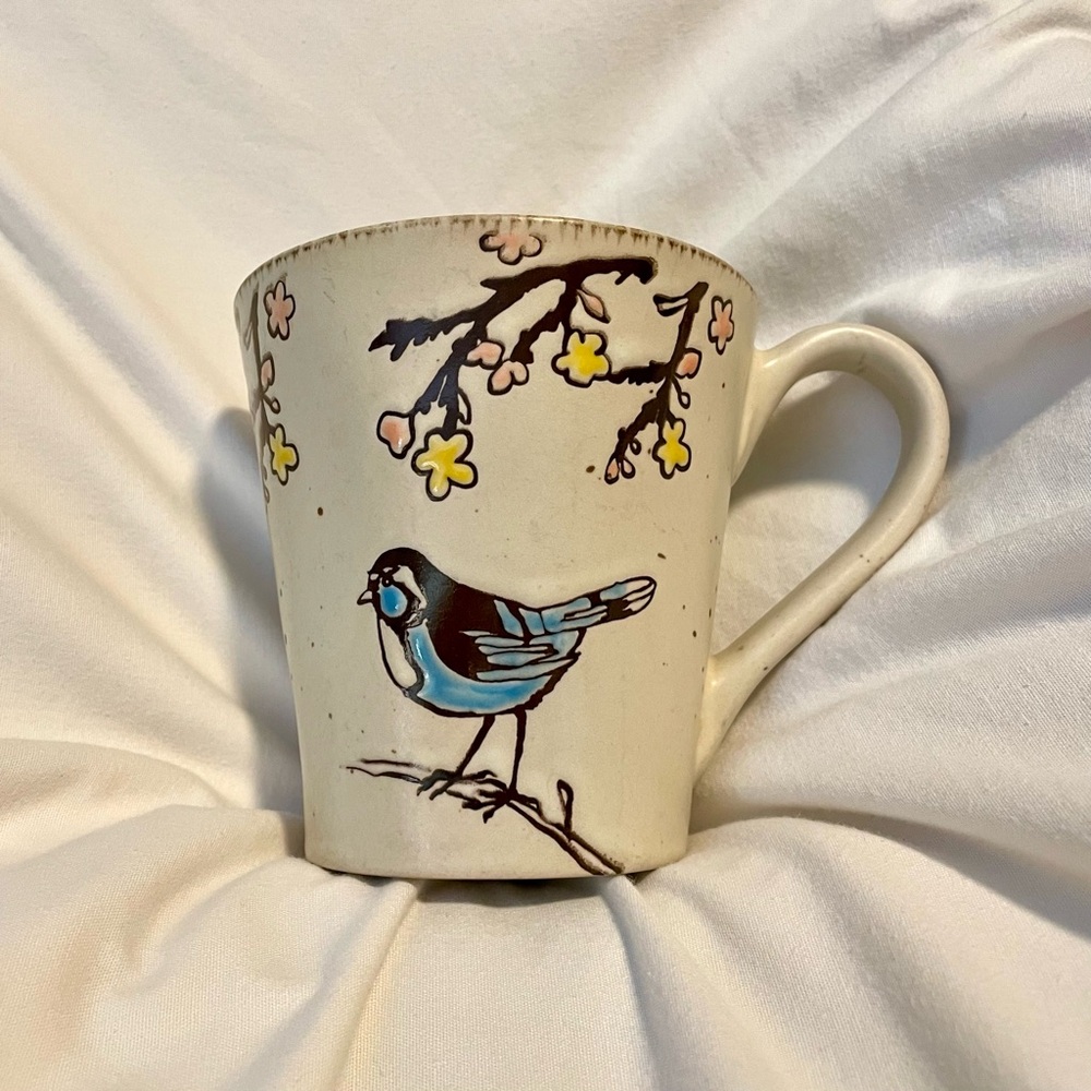 Spectrum Designz Coffee:Tea Mug/Cup -Blue Birds w/Yellow Flowers -16oz S.D. 2019